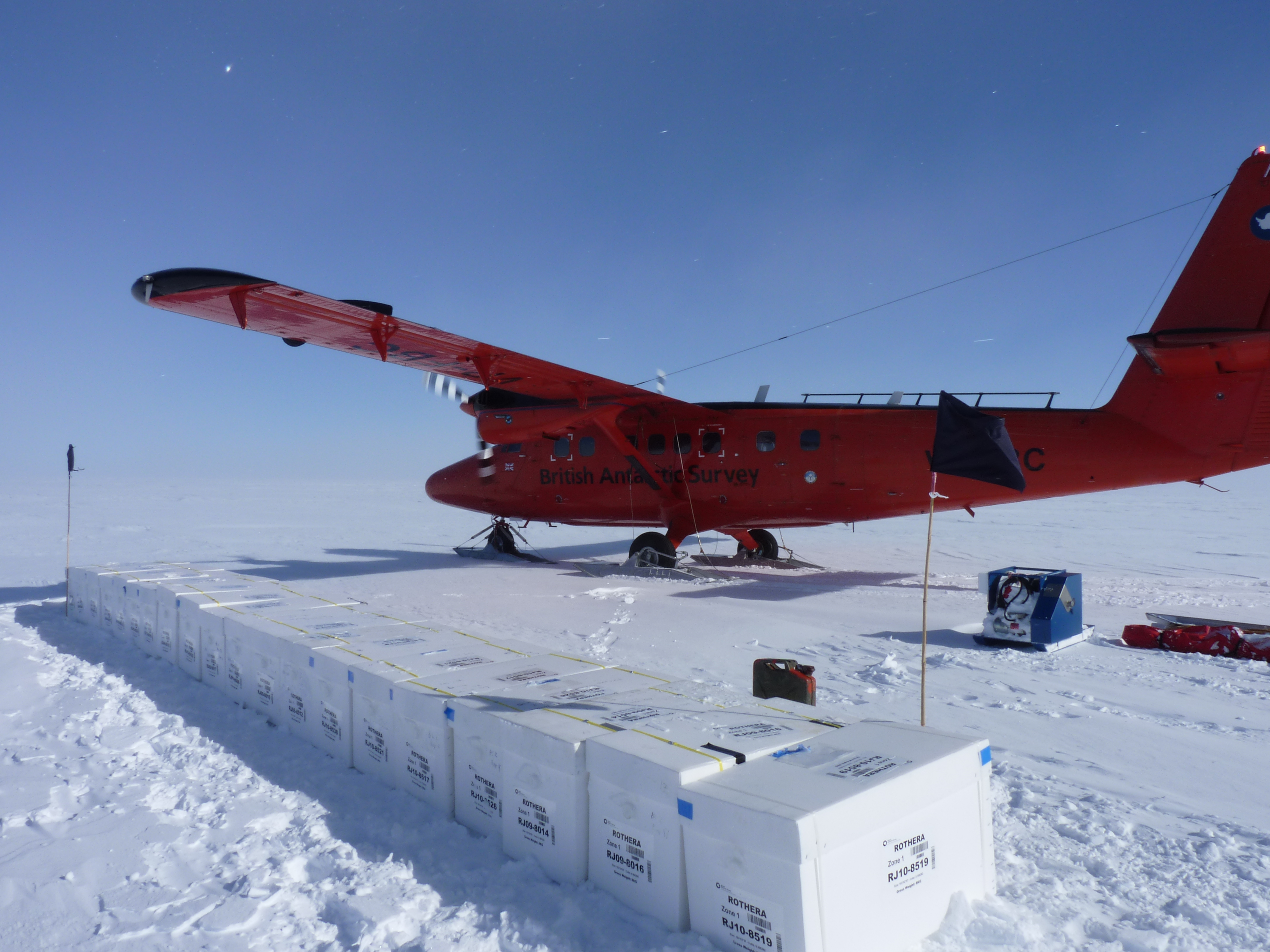 Antarctic ice core drilling camp. Credit: Liz Thomas.