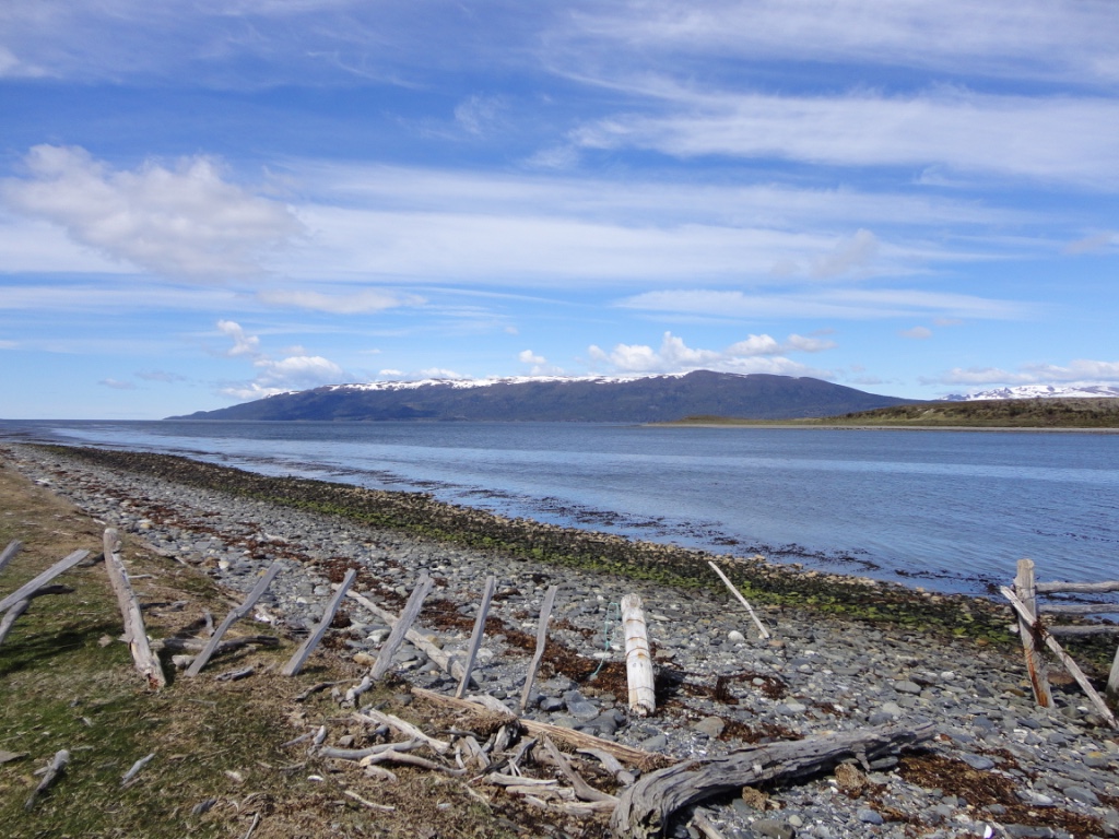 Landscape and shell middens from the Beagle Channel in Tierra del Fuego 