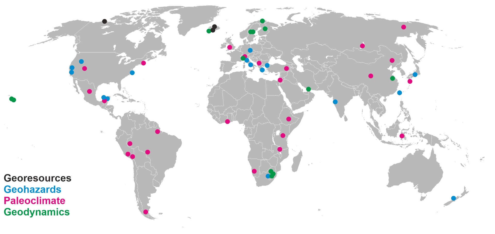 ICDP world map