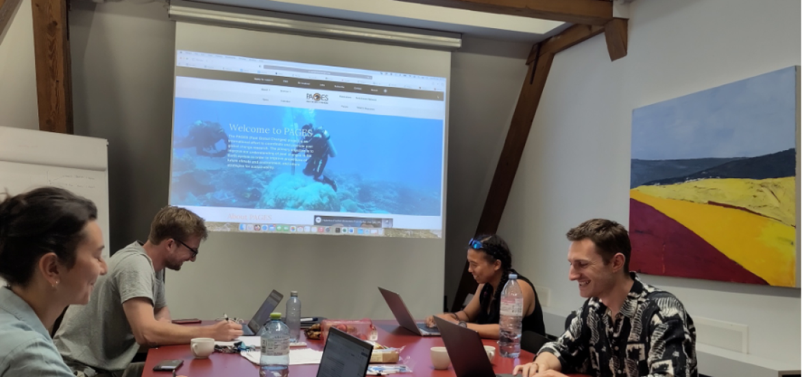 DEEPICE students hard at work at the PAGES offices in Bern, Switzerland